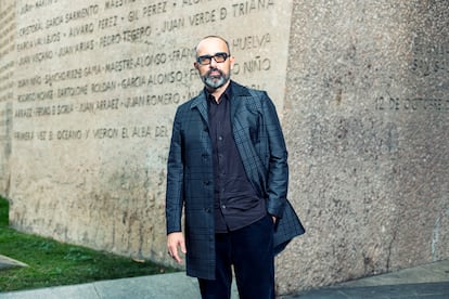 Risto Mejide en la plaza de Colón de Madrid.