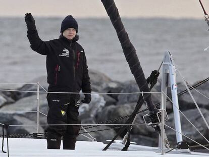 La activista Greta Thunberg zarpa el 13 de noviembre desde Salt Ponds (Hampton, Virginia, EE UU) hacia España en catamarán.