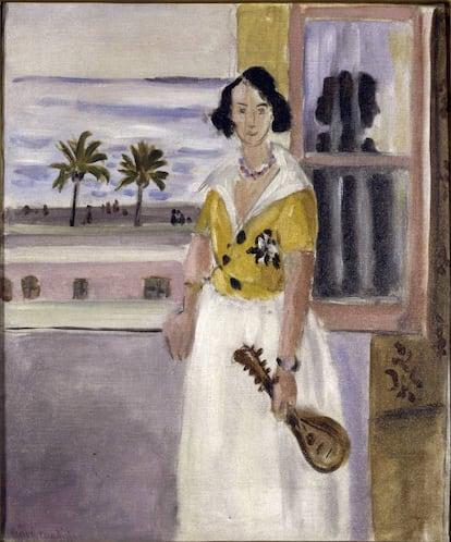 'Mujer con mandolina', que pertenece al Museo de la Orangerie de París  desde que Marguerite lo donó.