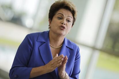 Dilma Rousseff em entrevista em Bras&iacute;lia.