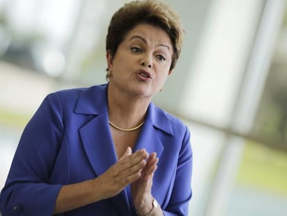 Dilma Rousseff em entrevista em Bras&iacute;lia.