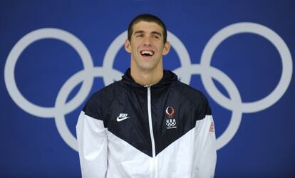 Phelps, tras lograr el oro en los 100m mariposa en Pekín.