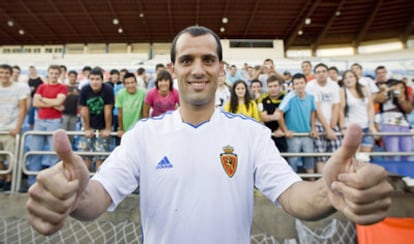 Micael, en su presentación como jugador del Zaragoza.