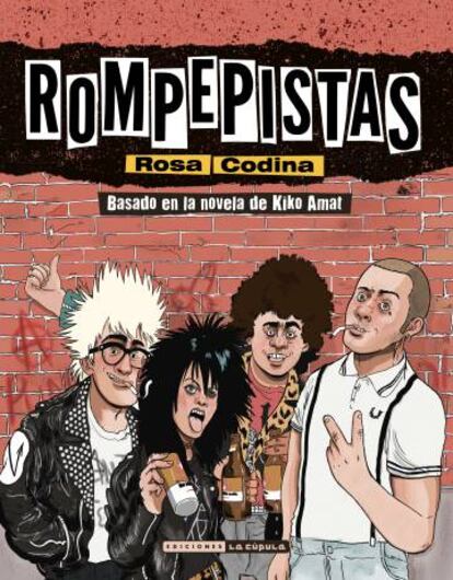 Portada de 'Rompepistas', la adaptación al tebeo de la dibujante Rosa Codina de la novela de Kiko Amat.