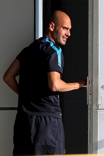 Guardiola, en la Ciudad Deportiva de Sant Joan Despí.