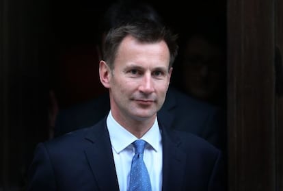 Jeremy Hunt tras declarar en Londres.