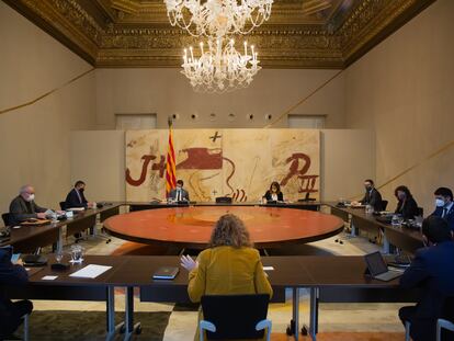 Reunión del Govern de Cataluña.