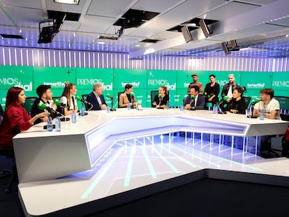 Un momento de la presentación de los Premios Dial Tenerife 2024, celebrada en los estudios de la emisora en Madrid.