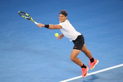 Nadal durante el partido de cuartos de final ante Milos Raonic.