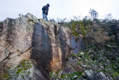 Cantera de Vrins, próxima a Santiago, una de las tres de las que se extrajo el granito para labrar el Pórtico de la Gloria.