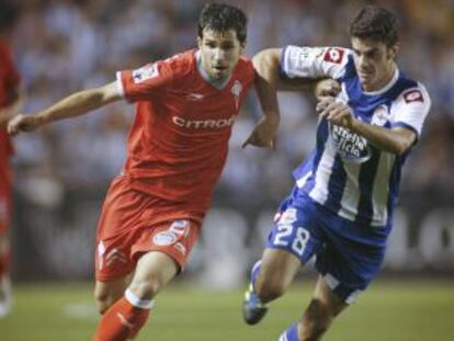 Álex López, a la izquierda, y Juan Domínguez.