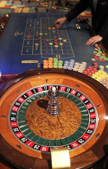 A roulette wheel in the Casino Gran Madrid, in Torrelodones.