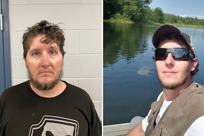 Tyler Alati el día de su detención y en una foto compartida en sus redes sociales.