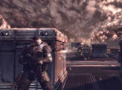 Una escena de Gears of War