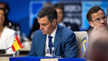 Pedro Sánchez en la cumbre de la OTAN.