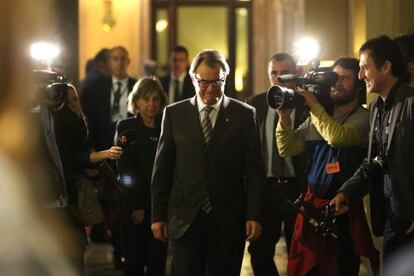 Artur Mas, en la sessió de constitució del Parlament.