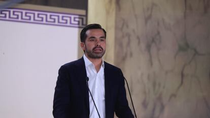 Jorge Álvarez Máynez participa en el segundo debate presidencial, el 28 de abril.