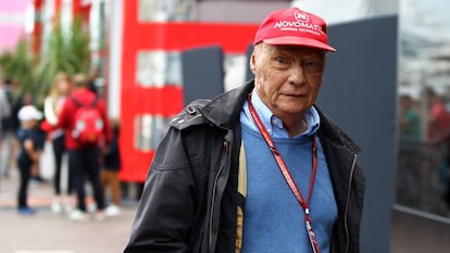 Niki Lauda, durante o Grande Prêmio de Mônaco em 2018.