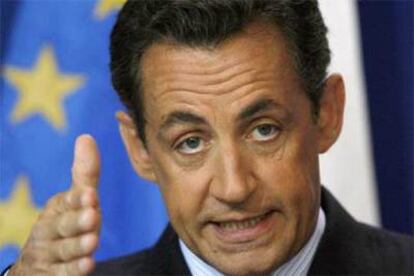 Nicolas Sarkozy, durante la conferencia de prensa celebrada ayer.