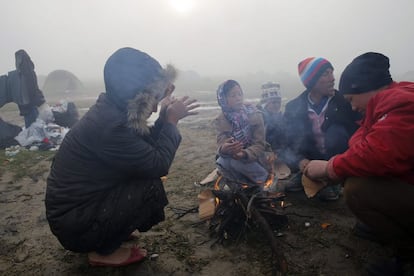 Campo de refugiados en Idomeni (Grecia), hoy mismo.