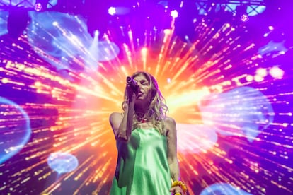 La cantante Jaenette, durante su concierto en el festival Sonorama Ribera, en la localidad burgalesa de Aranda de Duero.