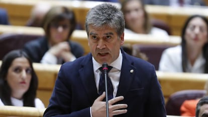Ignacio Cosido durante una Sesión de Control al Gobierno en el Senado, este mes.