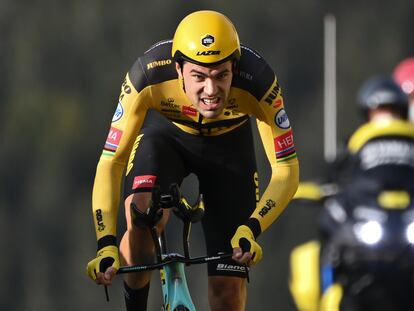 Dumoulin, en la contrarreloj del Tour de 2020.