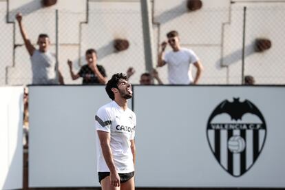 Guedes, durante un entrenamiento abierto al público de esta pretemporada.