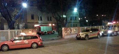 Entrada de la Facultad de Educación, en la que se ha producido el incendio.