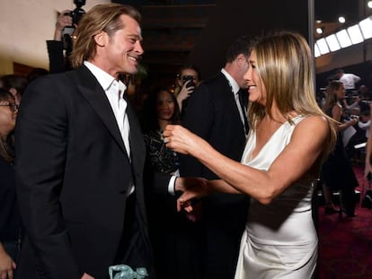 Brad Pitt y Jennifer Aniston, en los premios SAG, el 19 de enero.