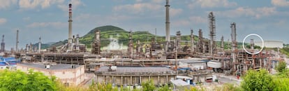 Zona del nuevo electrolizador de Petronor.