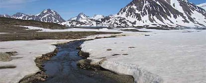 Los ríos asoman en zonas de Groenlandia que antes estaban cubiertas por el hielo.