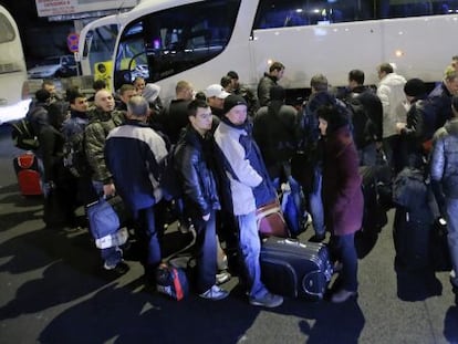 Inmigrantes rumanos que viajan a Alemania el pasado 4 de enero.