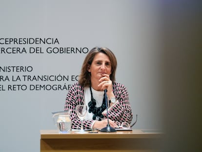 La vicepresidenta y ministra para la Transición Ecológica y el Reto Demográfico, Teresa Ribera.