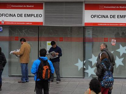 Imagen de una oficina de empleo en Madrid