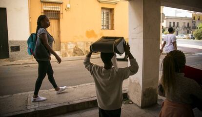 Patricia in Jerez de la Frontera with her sons.