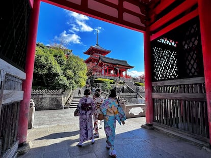 El templo de Kiyomizu-dera, en la ciudad japonesa de Kioto.