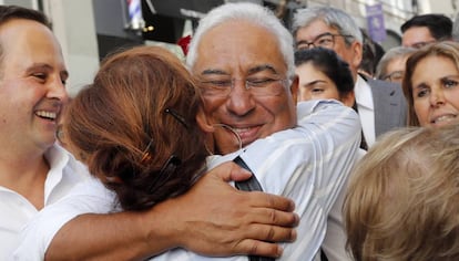 O líder socialista António Costa em um ato eleitoral na sexta-feira em Lisboa.