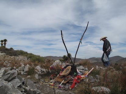 Cima de la montaña Cerro de Quemado en Real de Catorce.