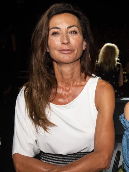 Mónica Gómez-Cuetara en un desfile de la Mercedes Benz Fashion Week de Madrid en julio de 2019.