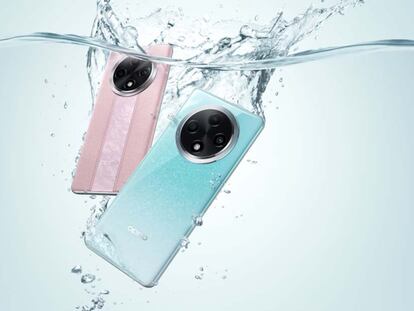 Teléfono OPPO A3 Pro agua bajo el agua