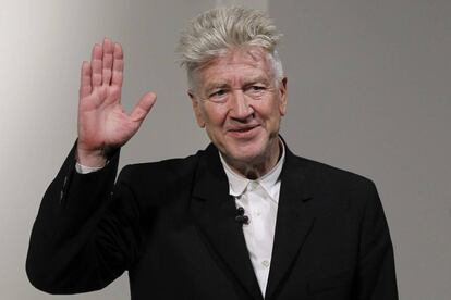 El director de cine David Lynch durante una clase magistral en la escuela de artes y espect&aacute;culos TAI, en 2013.