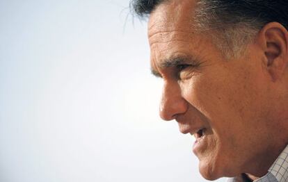 El exgobernador de Massachusetts Mitt Romney, durante un acto de campaña en Florida.