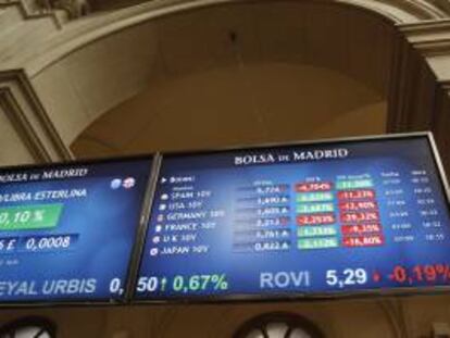 Interior de la Bolsa de Madrid el pasado jueves.