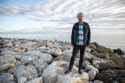 Antonio Luque,  en la zona de la playa de Pedregalejo, Málaga. 