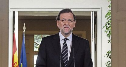 Mariano Rajoy comunica la abdicación del rey Juan Carlos.