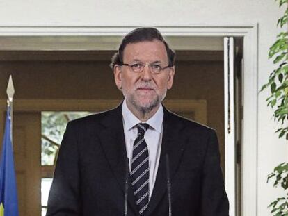 Mariano Rajoy comunica la abdicaci&oacute;n del rey Juan Carlos. 