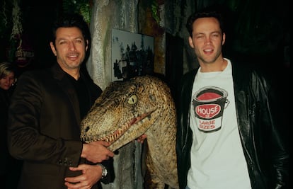 Jeff Goldblum y Vince Vaughn, en un evento promocional de 'El mundo perdido'.