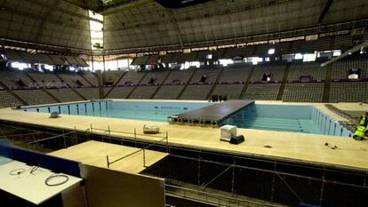 La piscina del Palau Sant Jordi, este lunes.