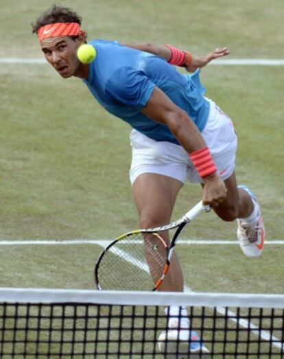 Nadal, durante el partido contra Baghdatis.